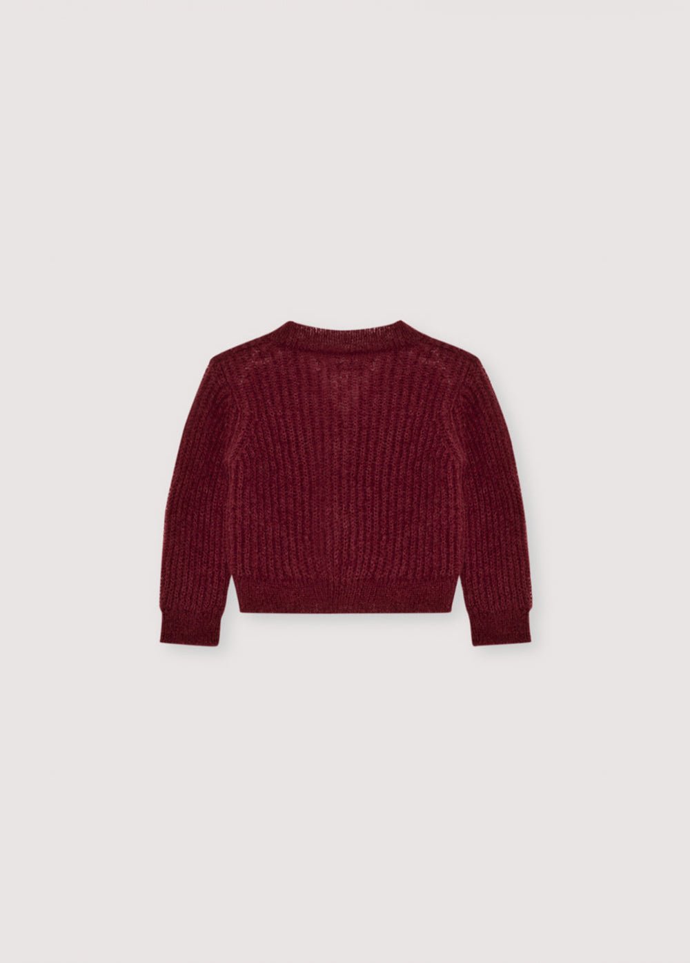 The New Society Lina cardigan neonato plum fantasy mohair
