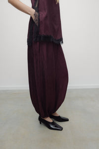 The New Society Halo Pantaloni Donna Viscosa Bordeaux