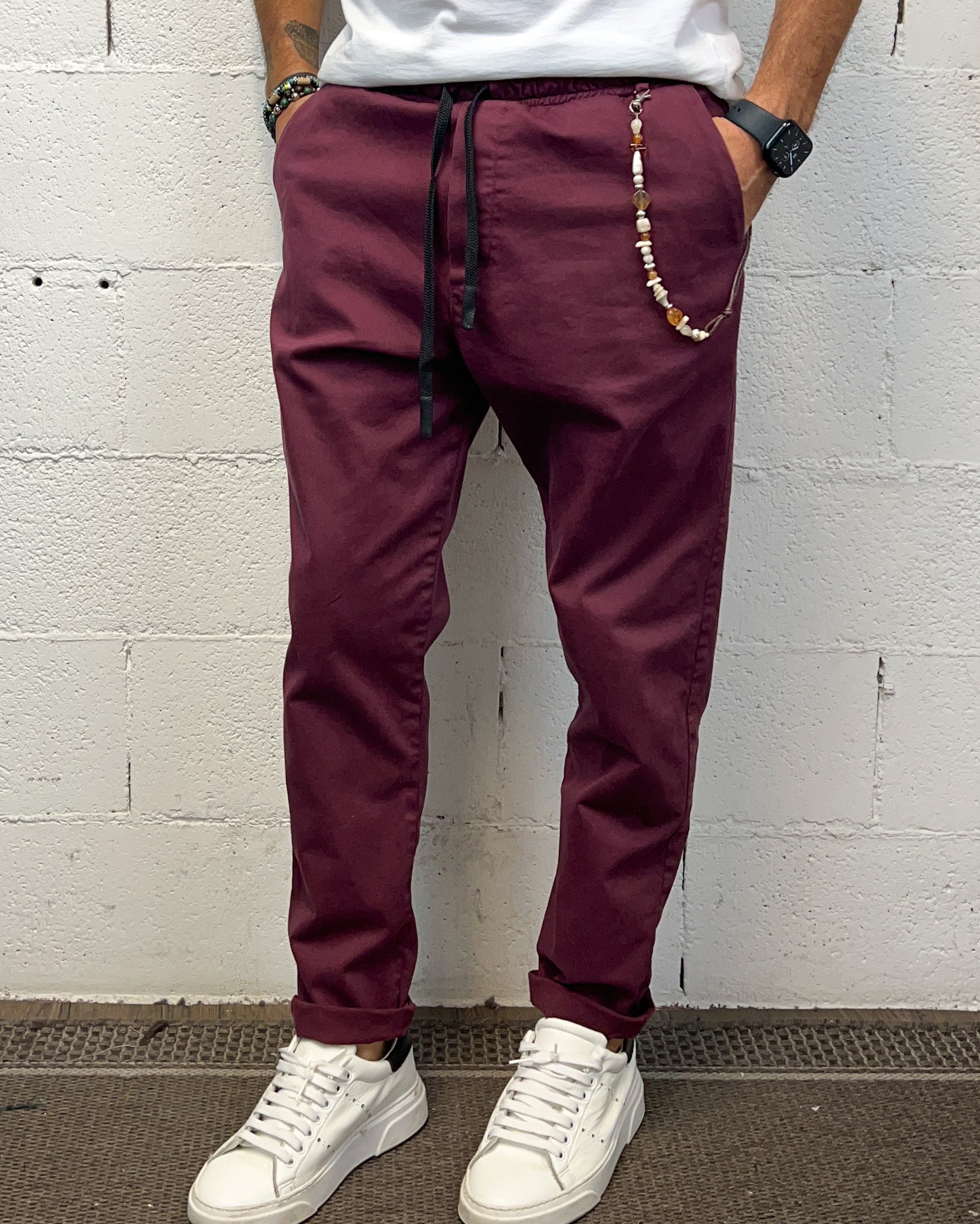 Over-D Denim Bordeaux pantalone bordeaux regolare