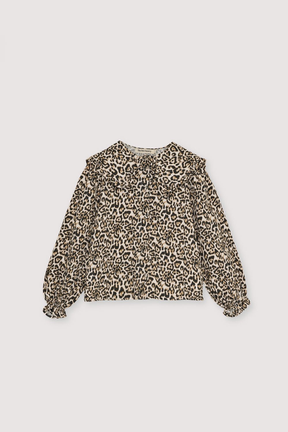 The New Society Nelia Blouse camicia bambina leopardata garza cotone