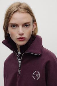 The New Society Mochi polo donna bordeaux cotone