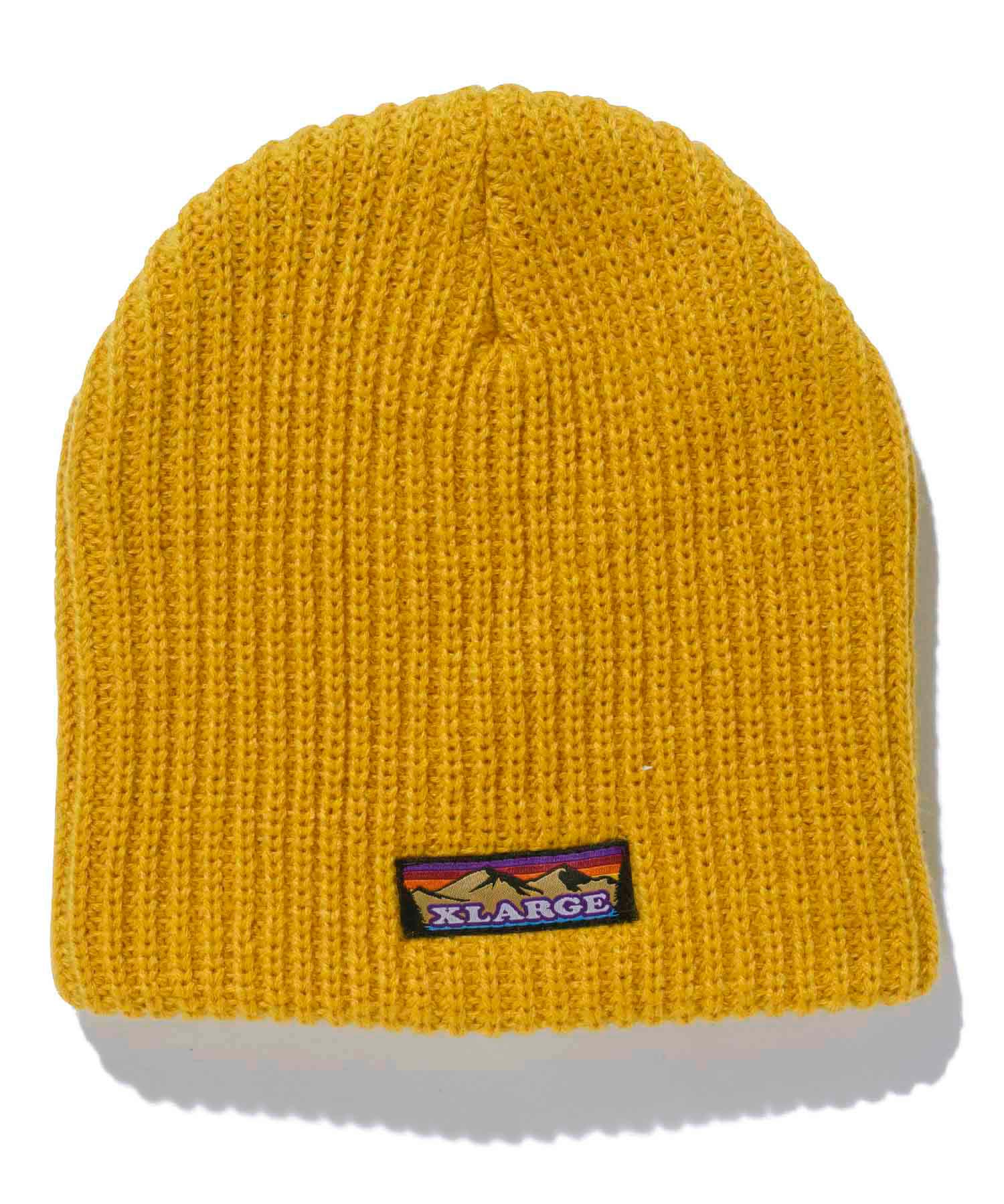 X-Large Mountain Logo berretto senape acrilico
