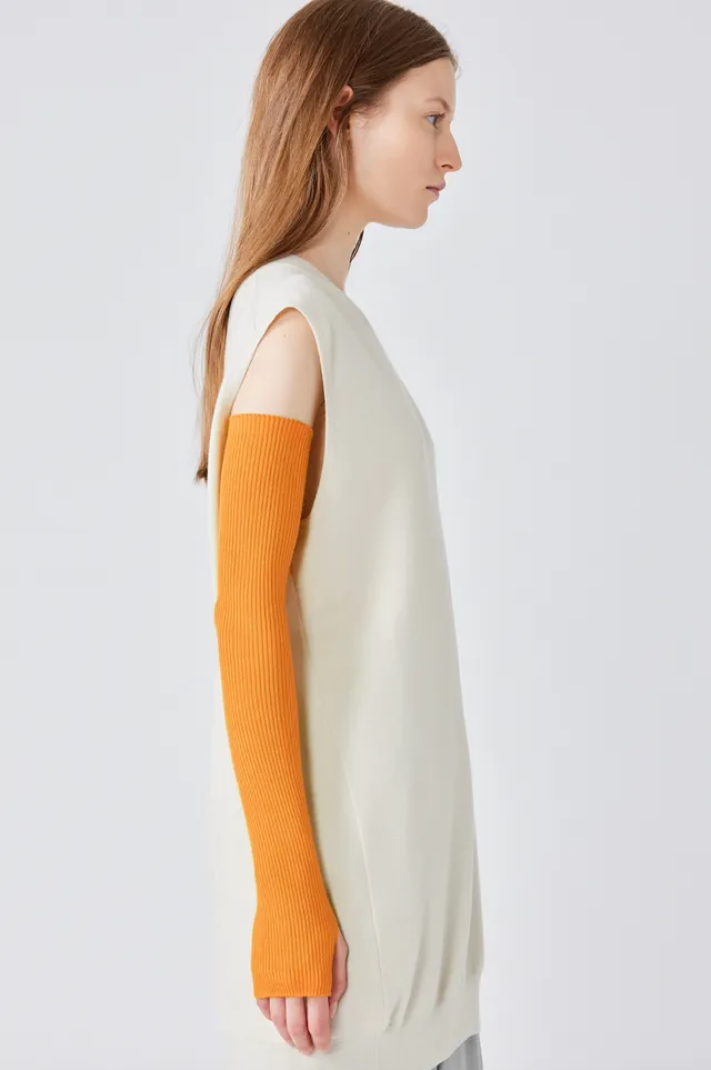 Sa Su Phi Cash Silk guanti cashmere seta arancione