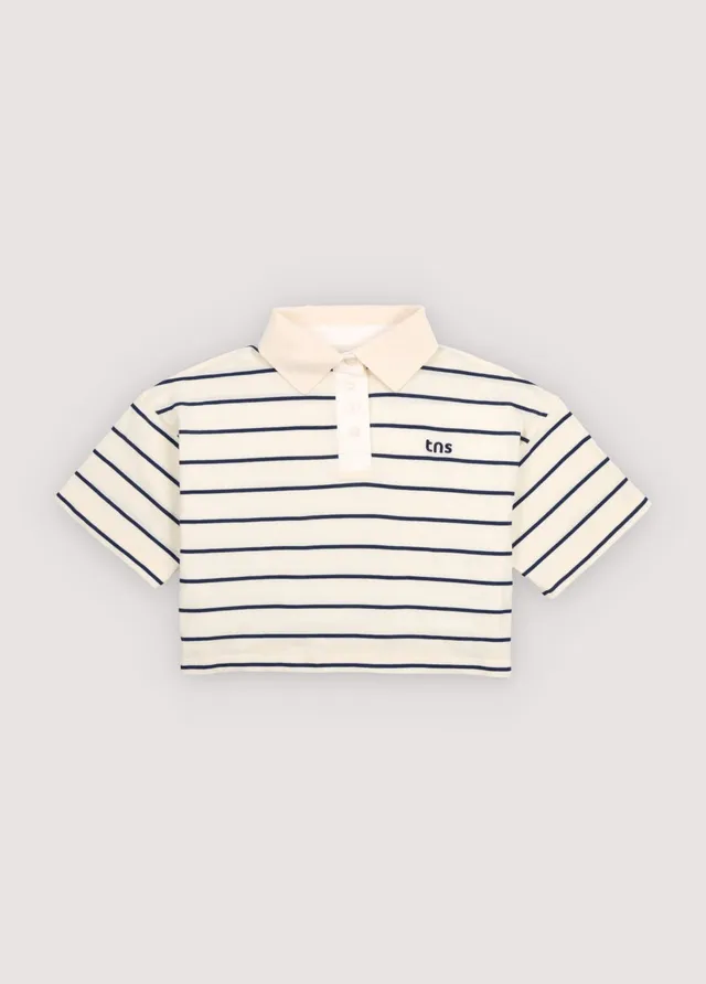 THE NEW SOCIETY Acacia polo teen ecru stripes 12 anni cotone