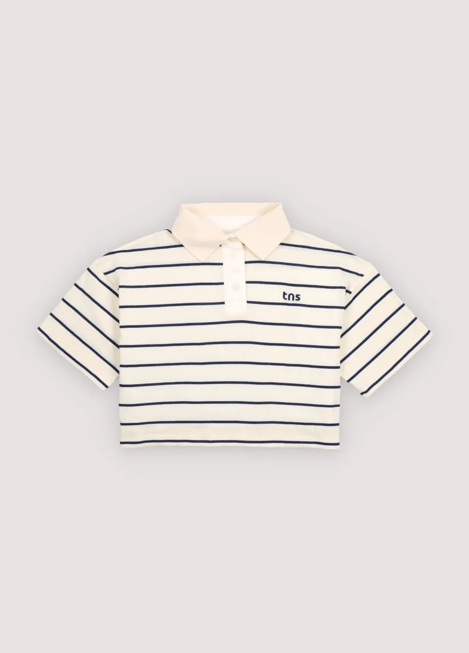 THE NEW SOCIETY Acacia polo teen ecru stripes 12 anni cotone