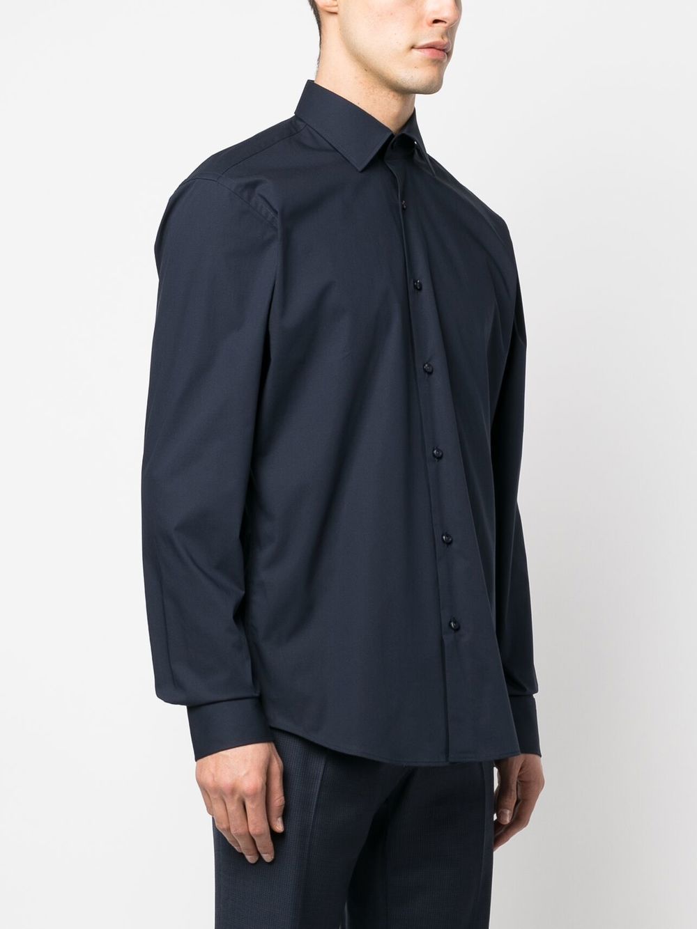 BOSS 50473265 Camicia Dark Blue collo grande