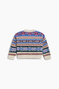 The New Society Caia cardigan lana riciclata jacquard