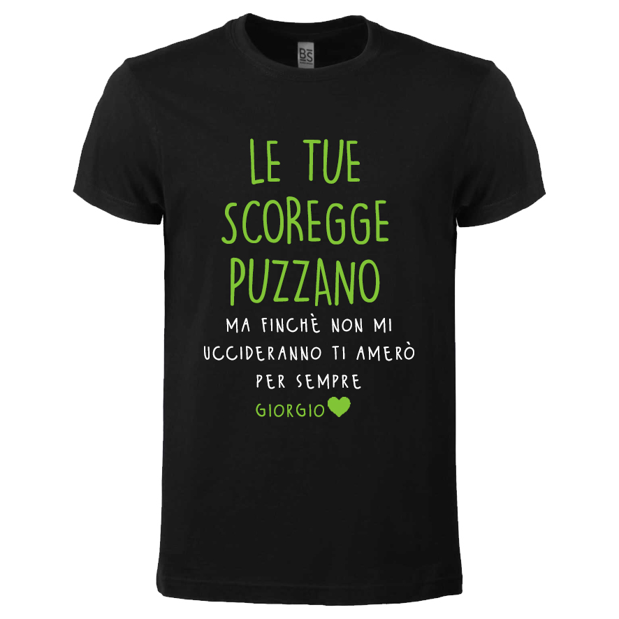 Mr. Gadgets Scoregge t-shirt nera cotone taglia vera