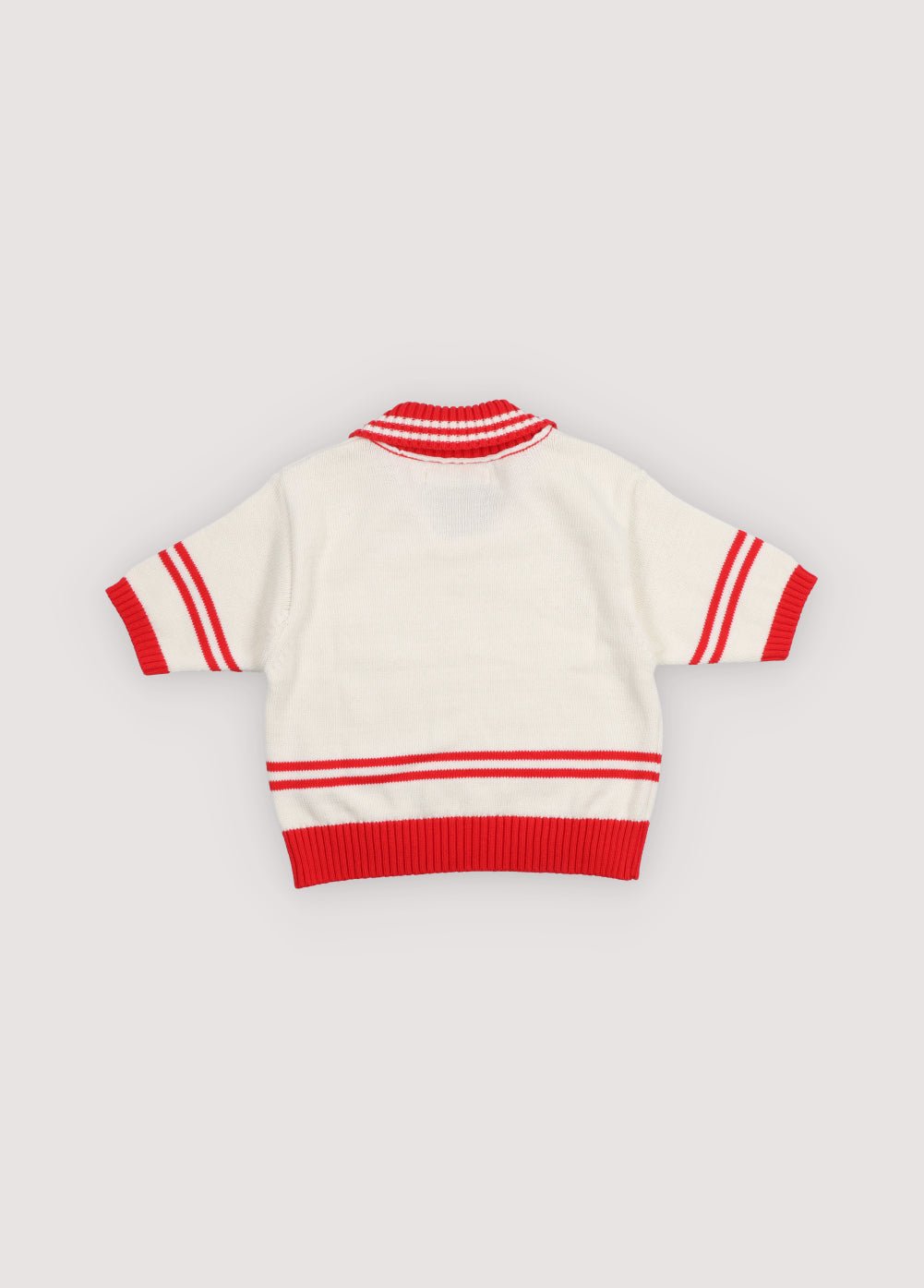 THE NEW SOCIETY Begonia polo bambina Ecru cotone maglia