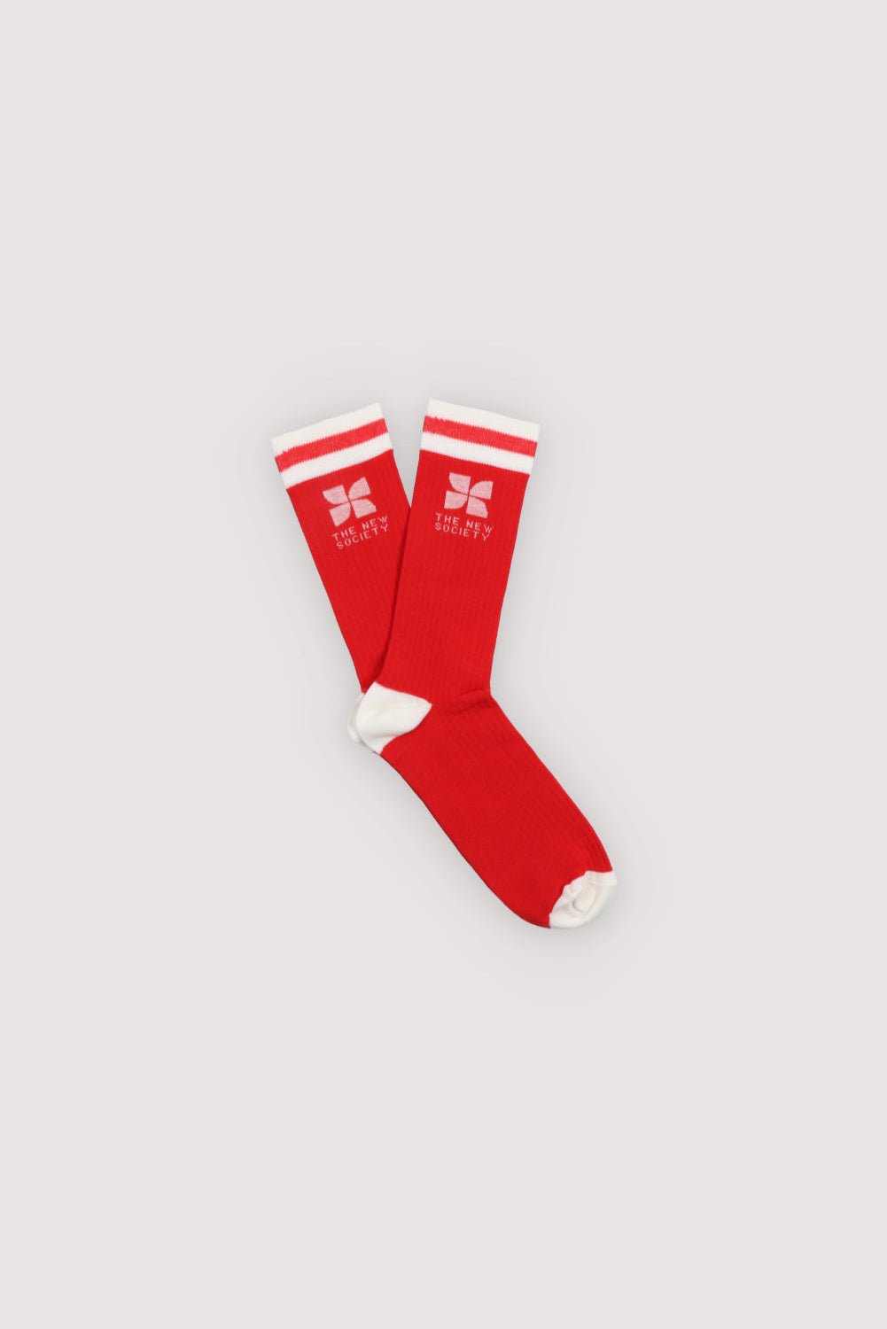 The New Society TNS calzini cotone rosso tulip