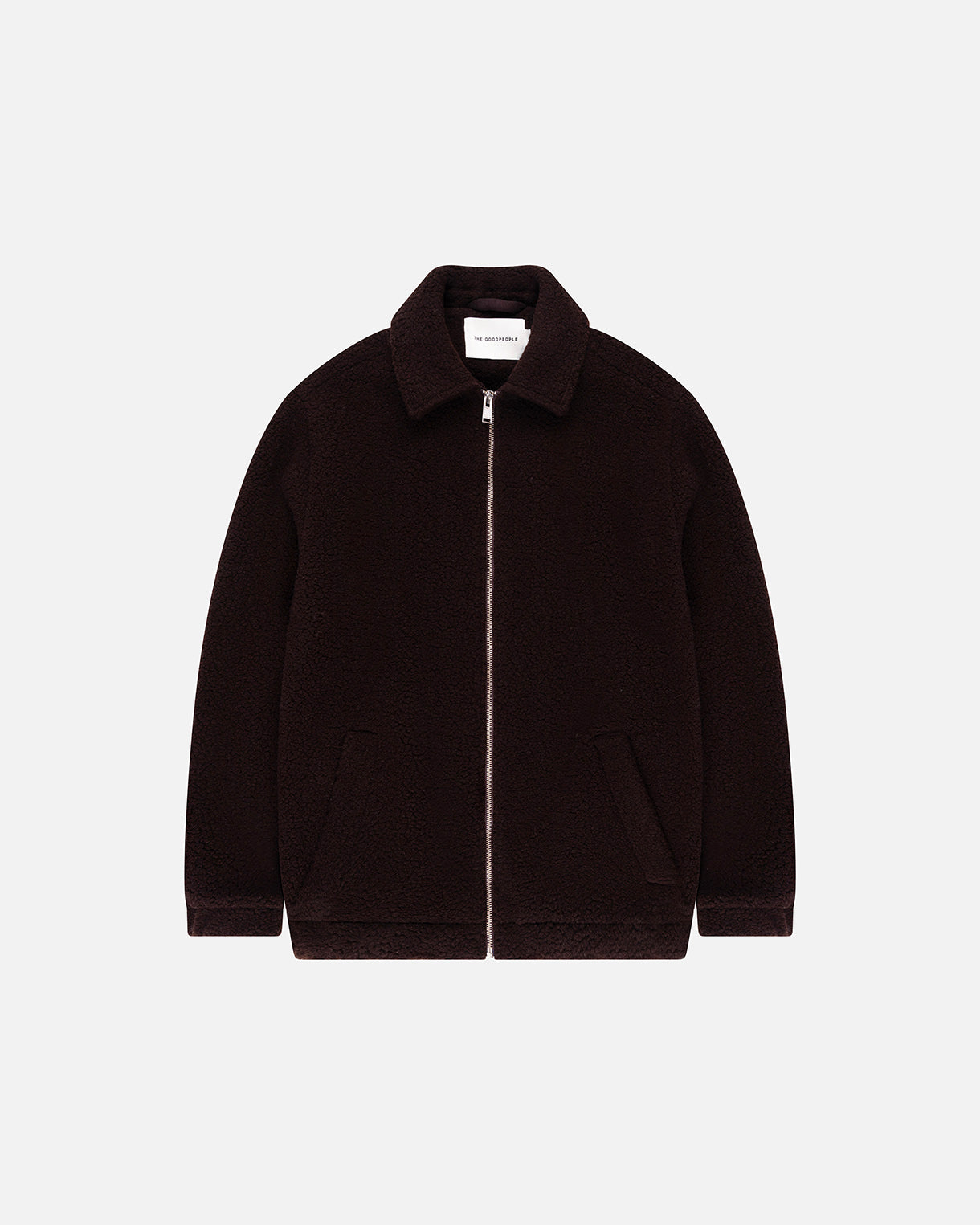 GOODPEOPLE Jteddy bomber misto lana Chocolate Brown