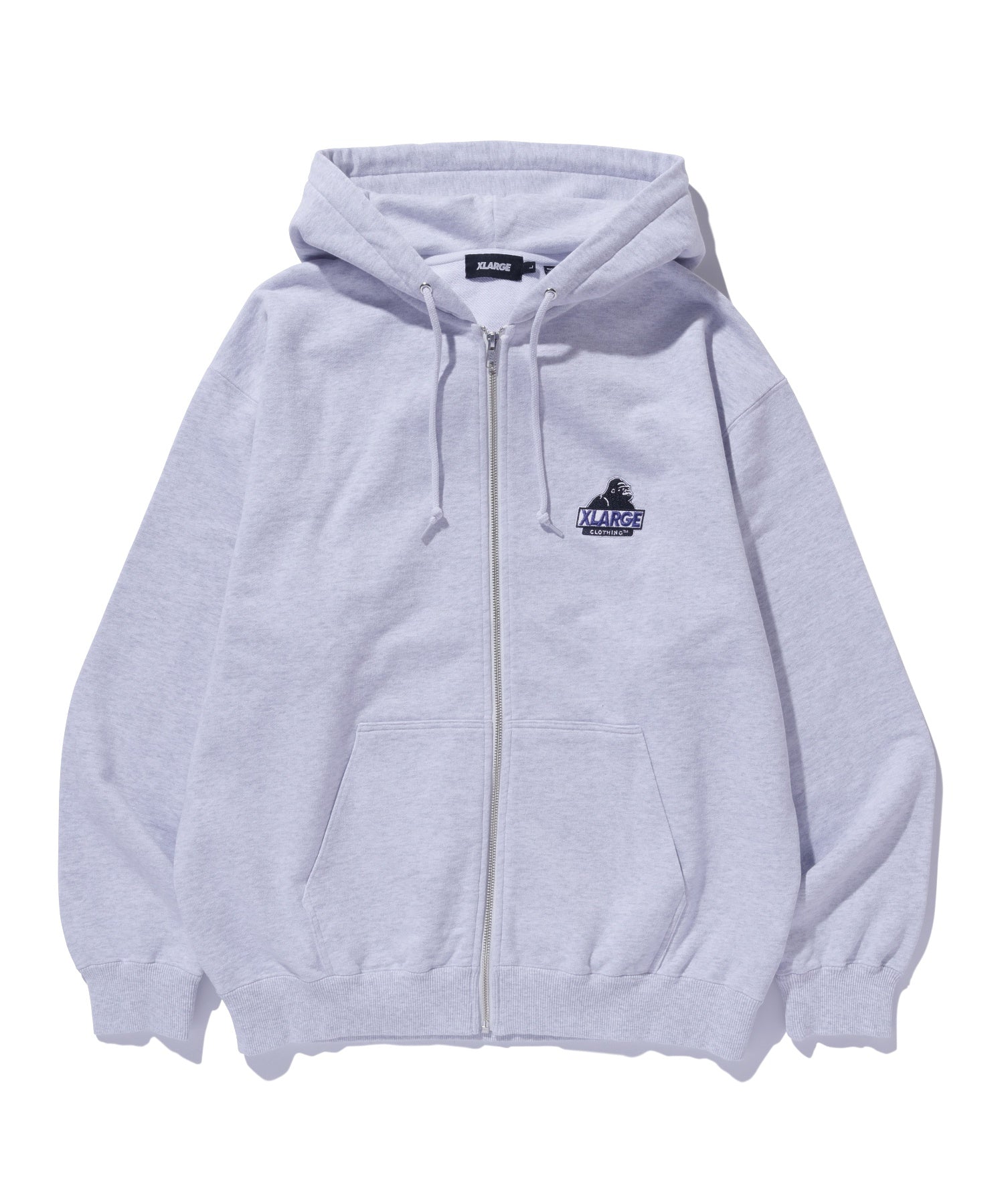 X-Large Slanted OG Zip felpa con cappuccio nero