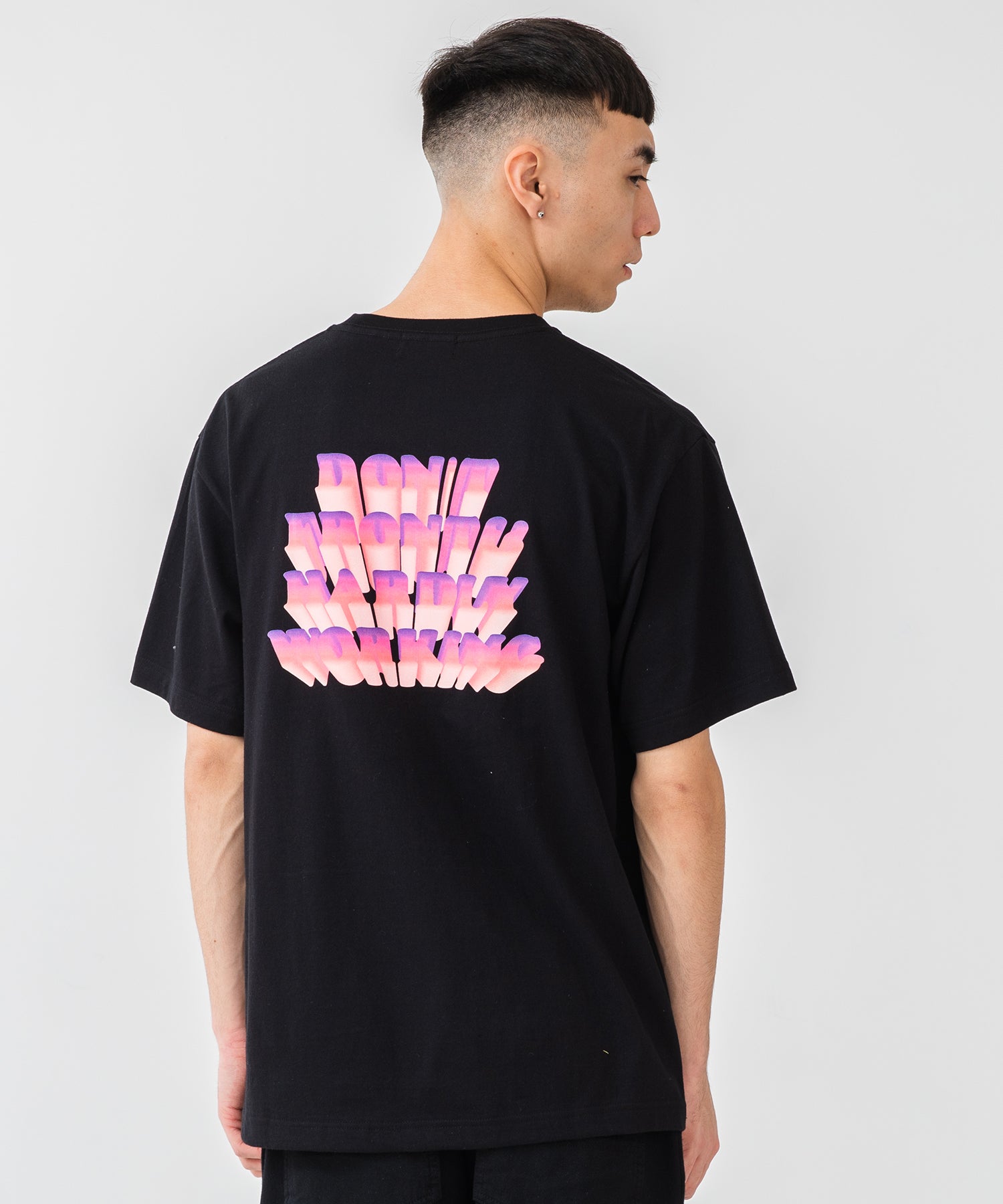X-Large Gradation 3D Logo maglietta bianca cotone