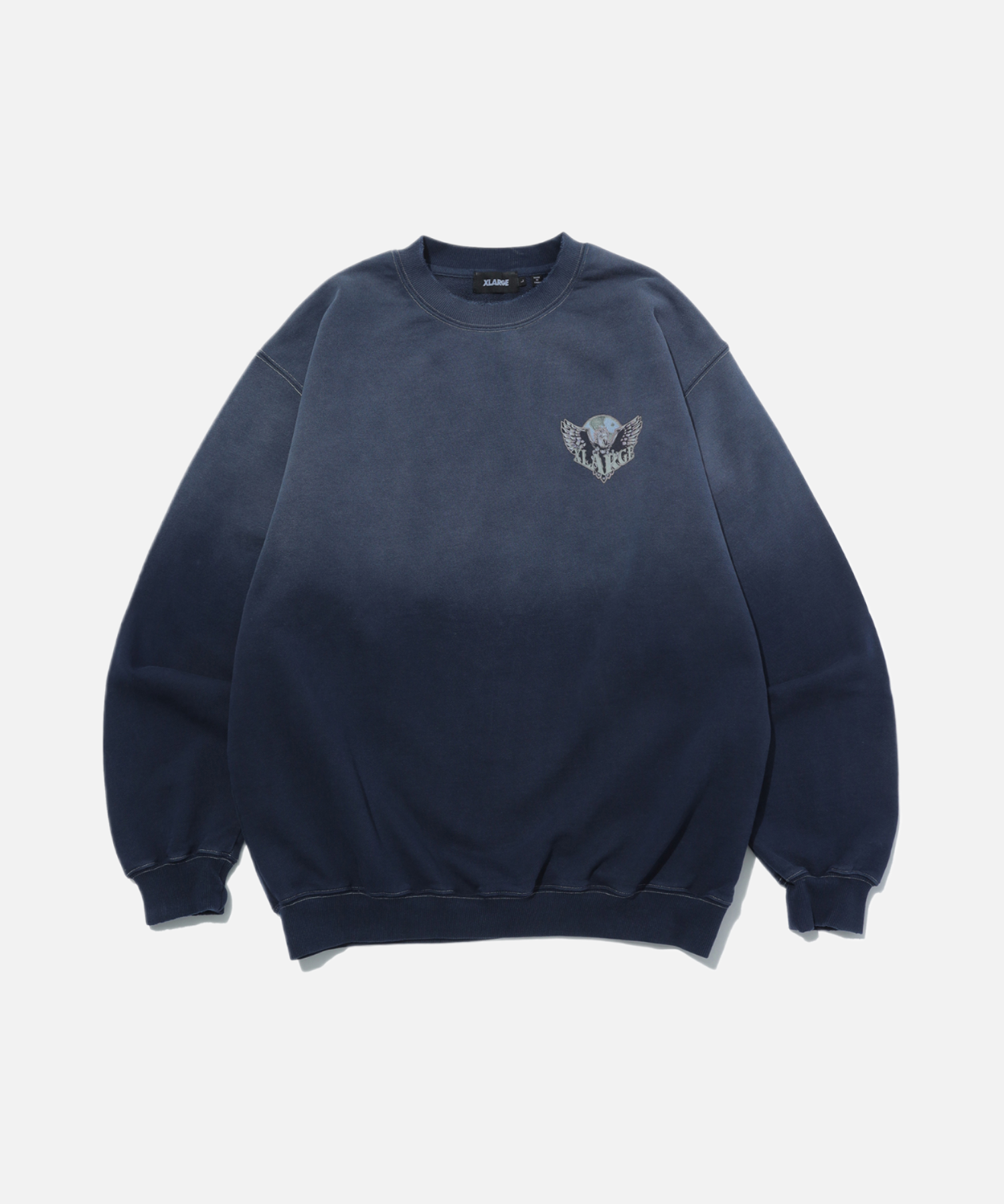 X-Large Eagle Wings felpa girocollo oliva cotone