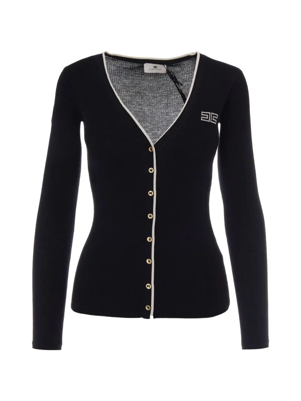 Elisabetta Franchi MK16B66E2 Maglia Nero Burro Donna