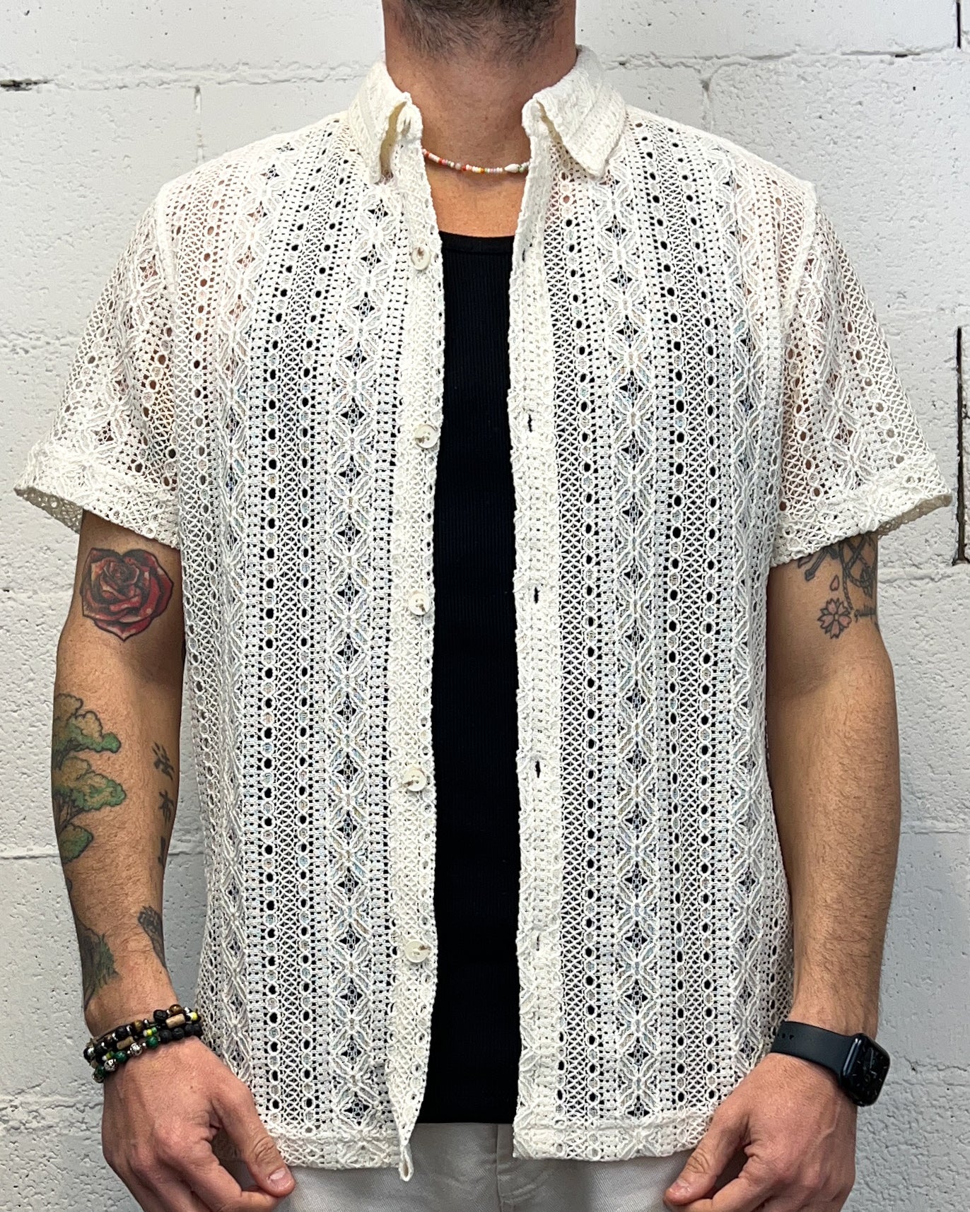 ONLYONE GIANNI LUPO Operata camicia bianca