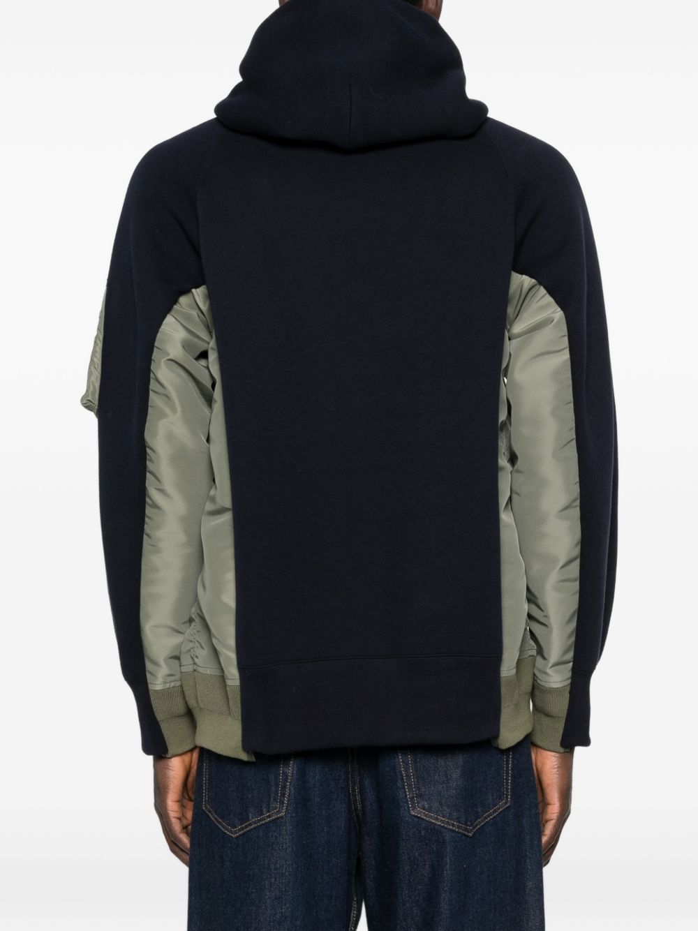 Sacai SCM-325 felpa uomo blu kaki