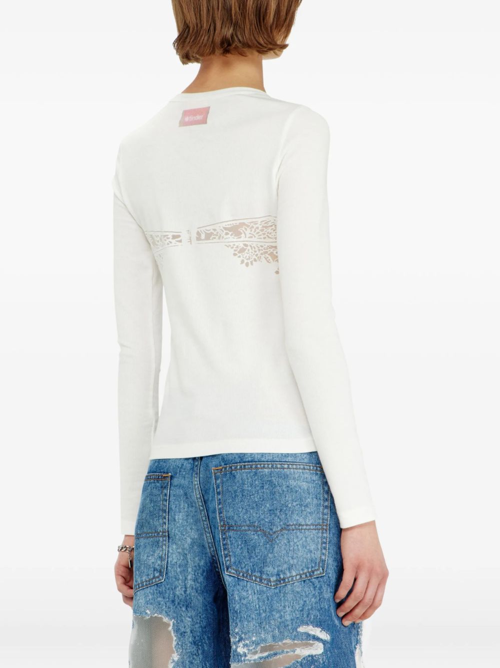 Diesel Capsule P017990SPFB100 maglia bianca donna