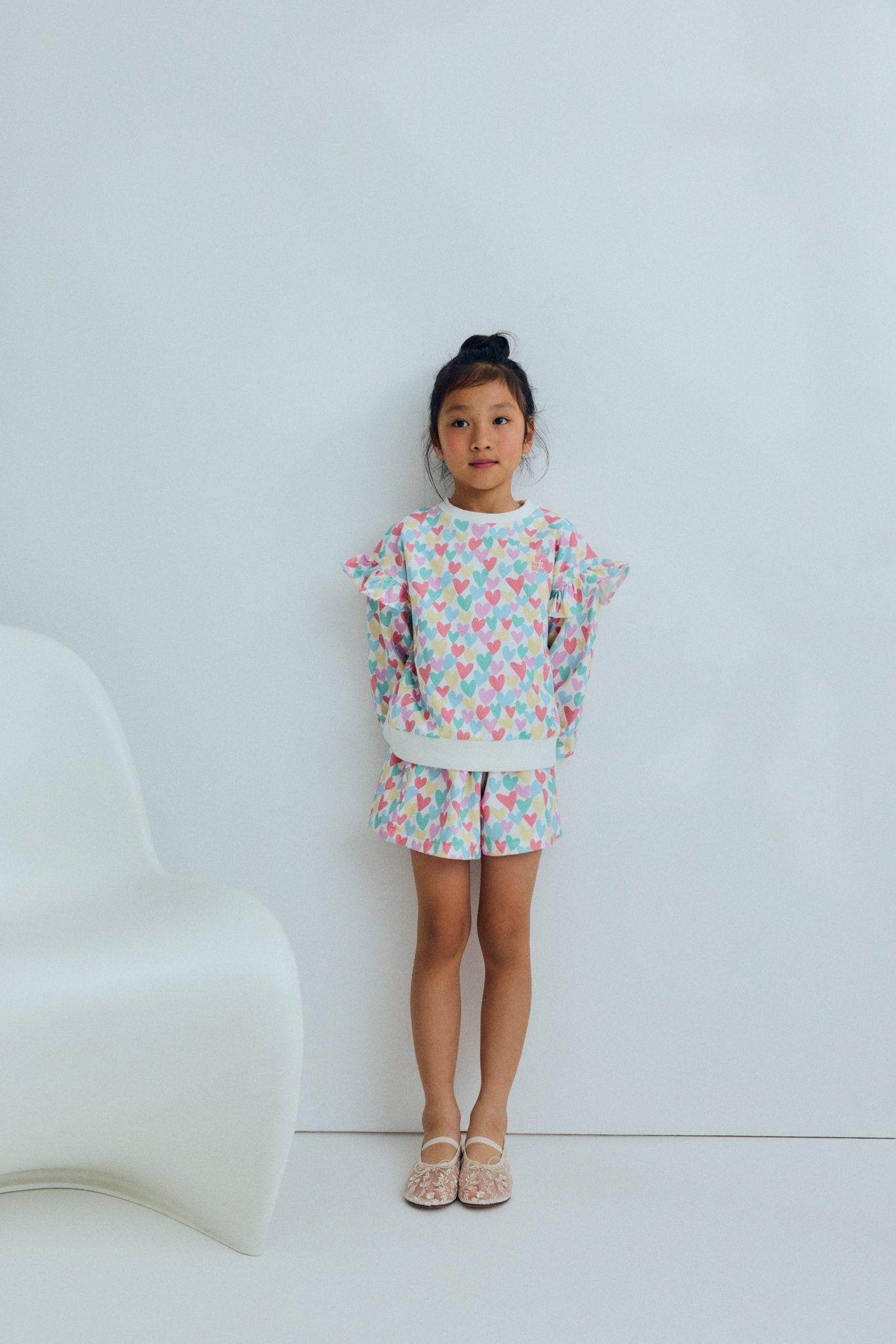 THE NEW SOCIETY Anis shorts bambina cuori multicolor