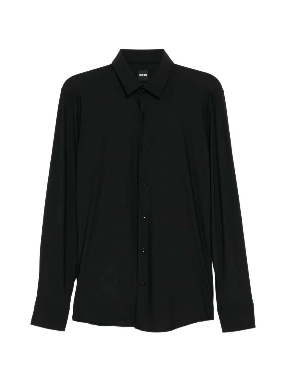 BOSS 50555747 camicia uomo nero tinta unita