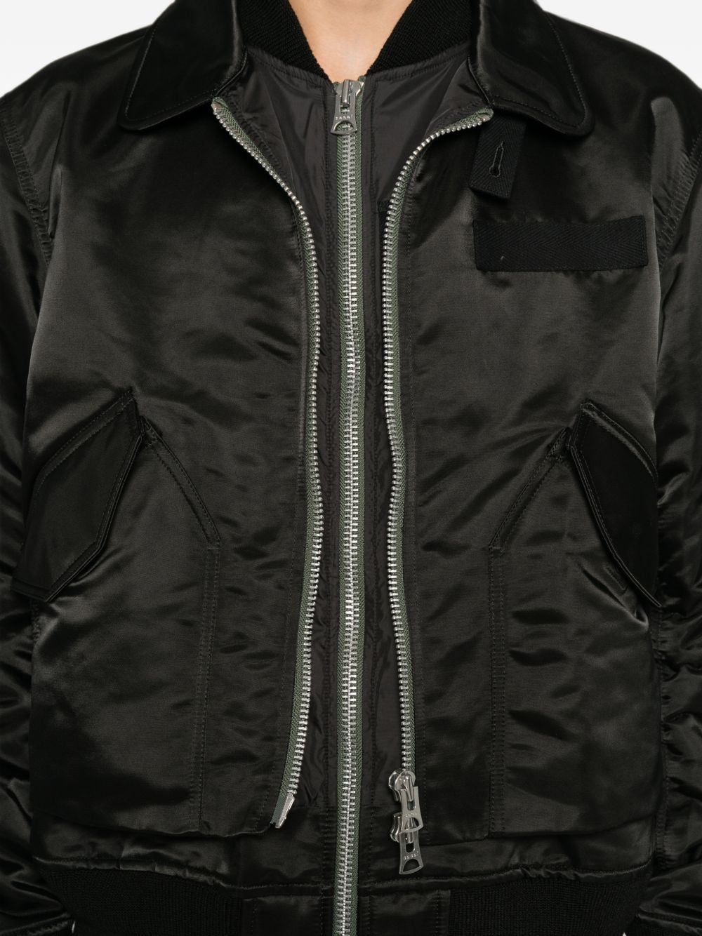 Sacai 26-04039M giubbotto bomber nero uomo