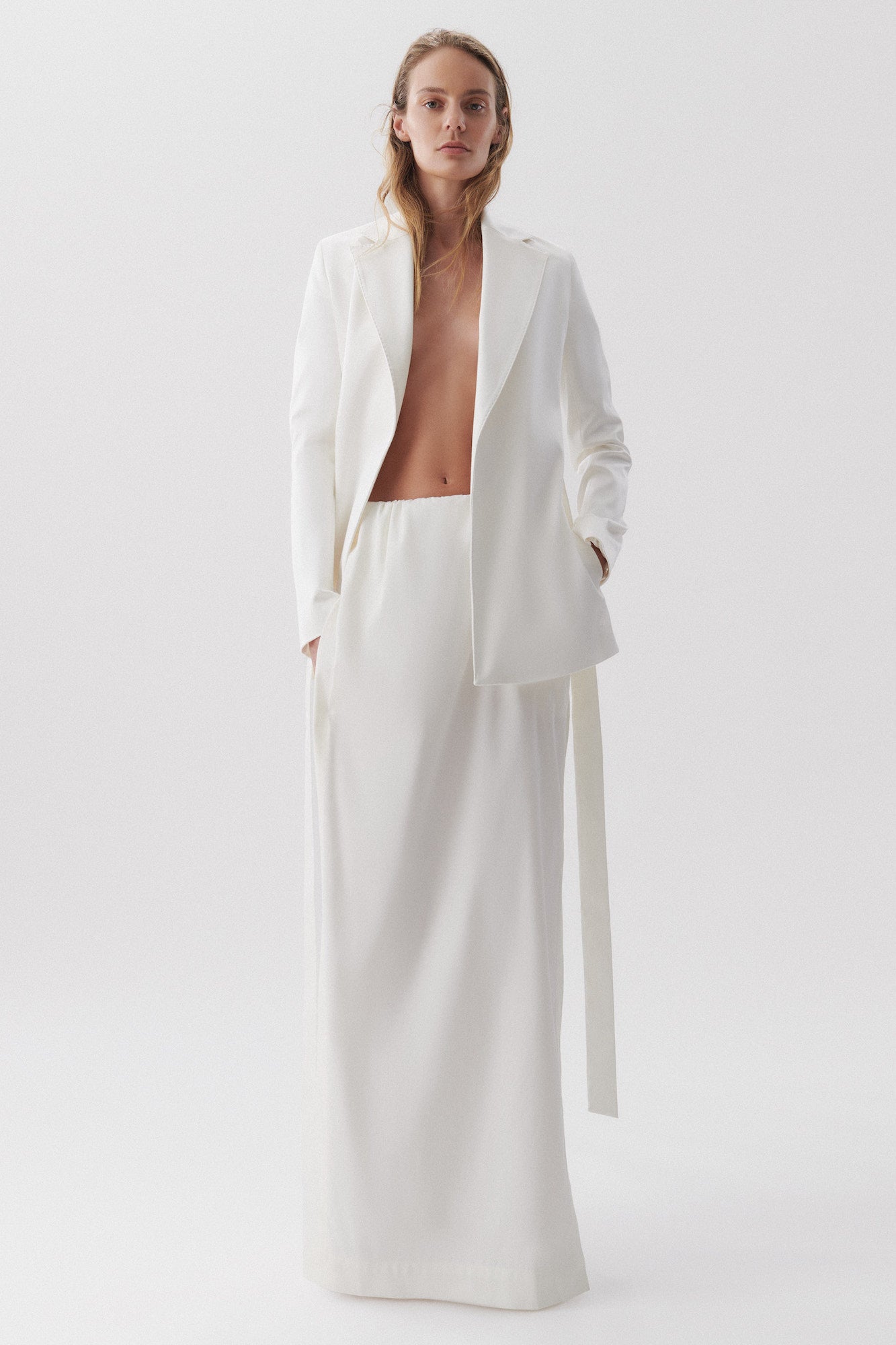 Sa Su Phi Bea Blazer Avorio in Seta Cotone Donna