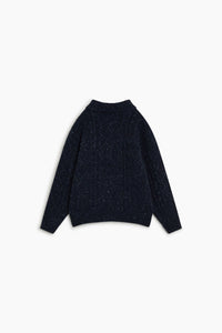 The New Society Solin polo donna nero lana