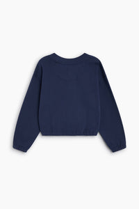 The New Society Mochi felpa donna cropped nera cotone