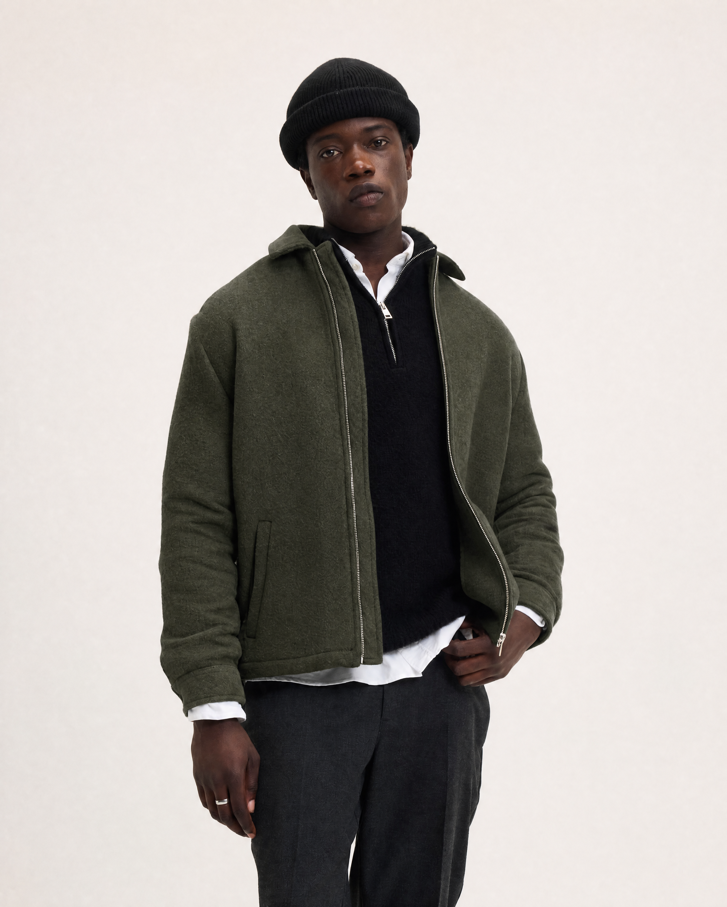 Goodpeople Sand giacca verde lana