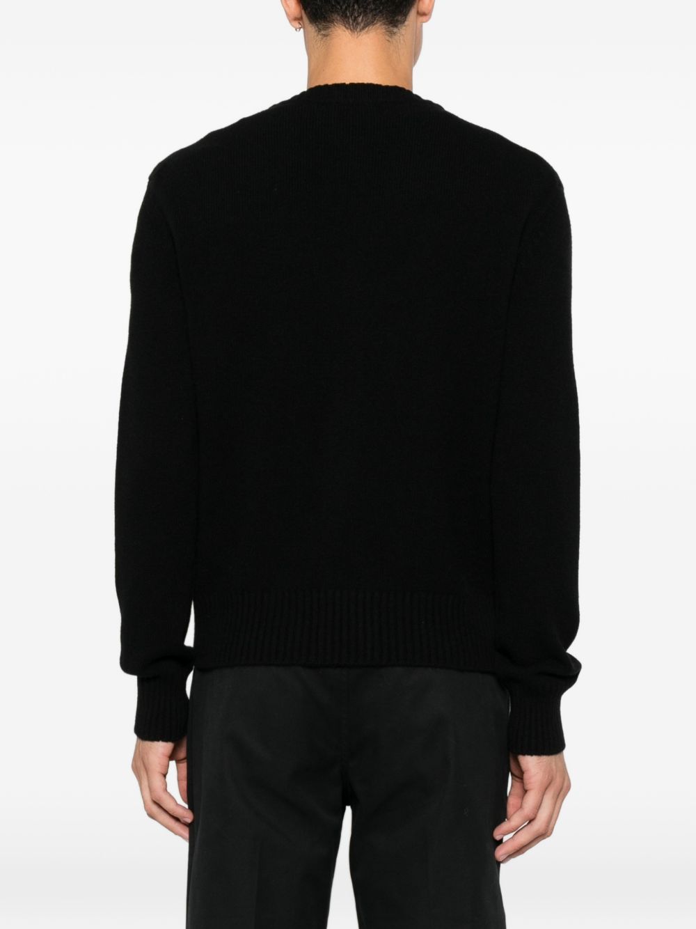 Ami HKC364 cardigan nero uomo essenziale