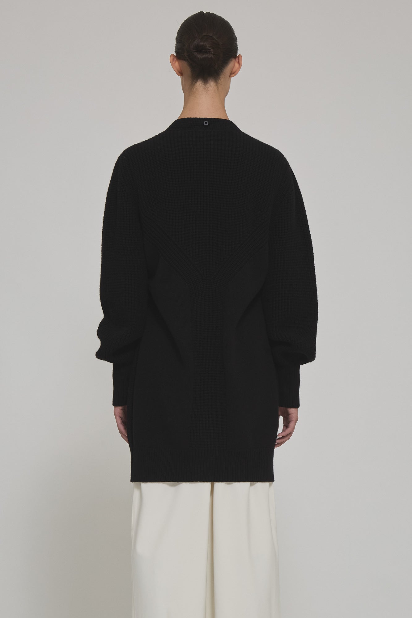 Sa Su Phi Armor cardigan cashmere nero con cintura