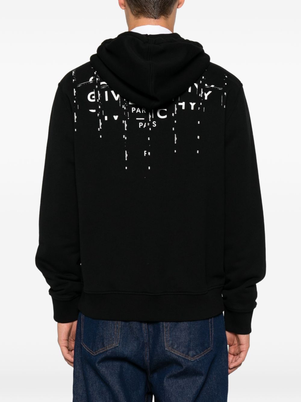 Givenchy BMJ0NJ3YU felpa nera in cotone da uomo