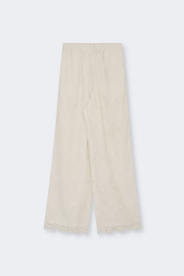 The New Society Jara pantalone donna cotone ecru