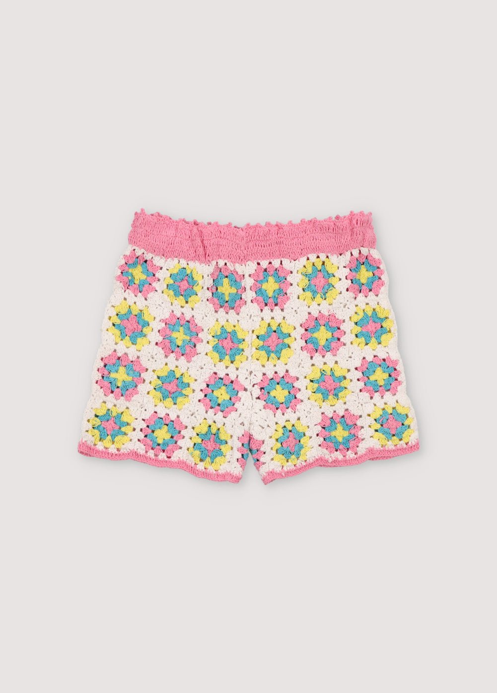 The New Society Nikaia Short pantaloncini bimba rosa uncinetto