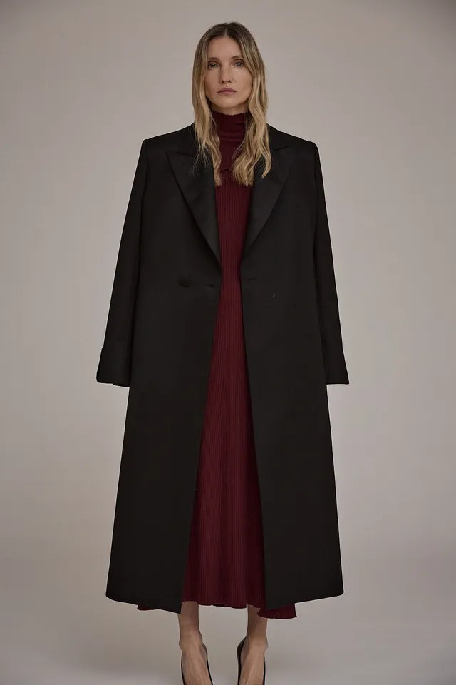 Sa Su Phi Benni cappotto tuxedo lana nero