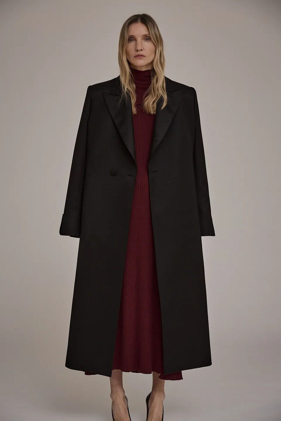 Sa Su Phi Benni cappotto tuxedo lana nero