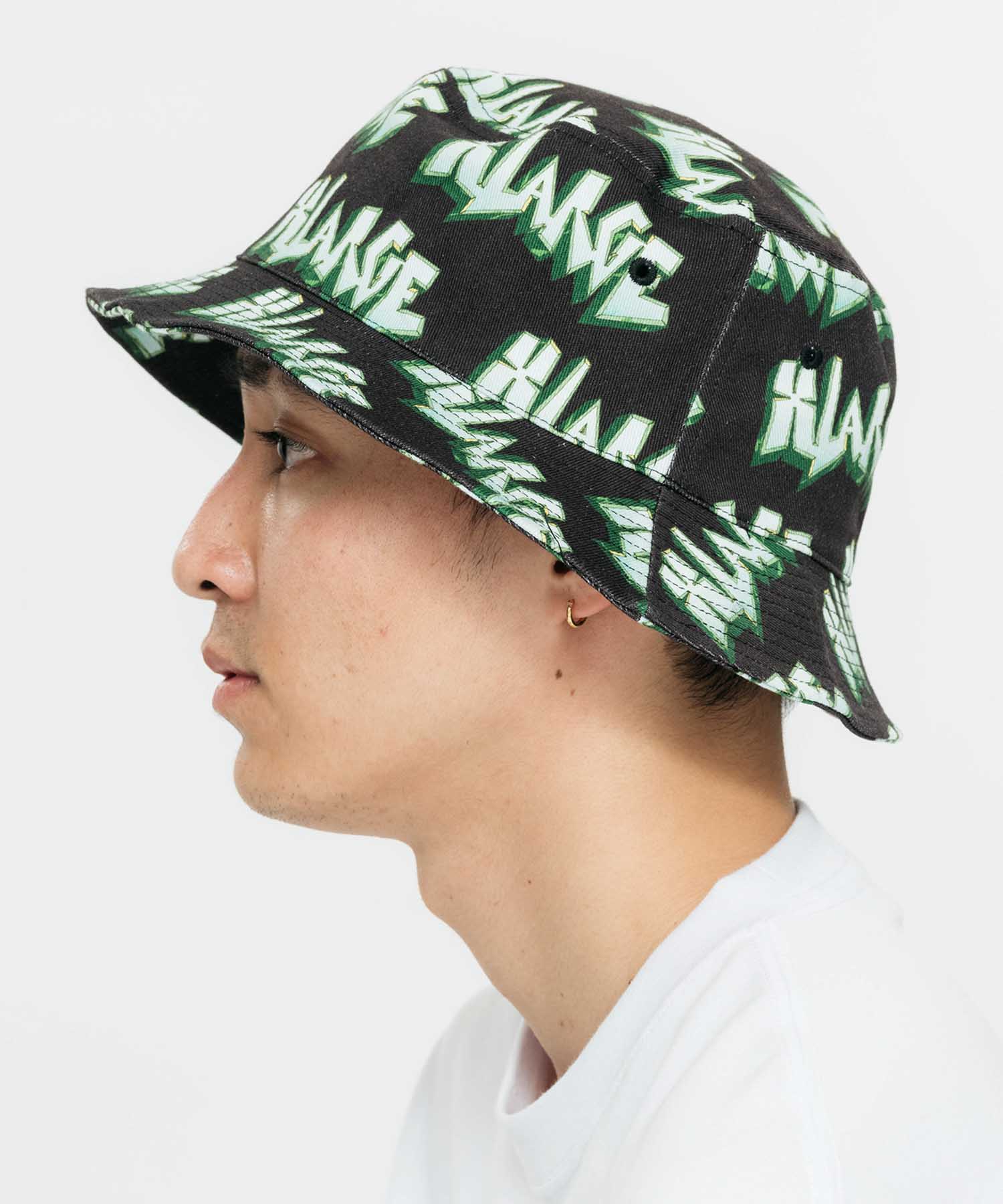 X-Large Polygon Logo cappello bucket bianco cotone