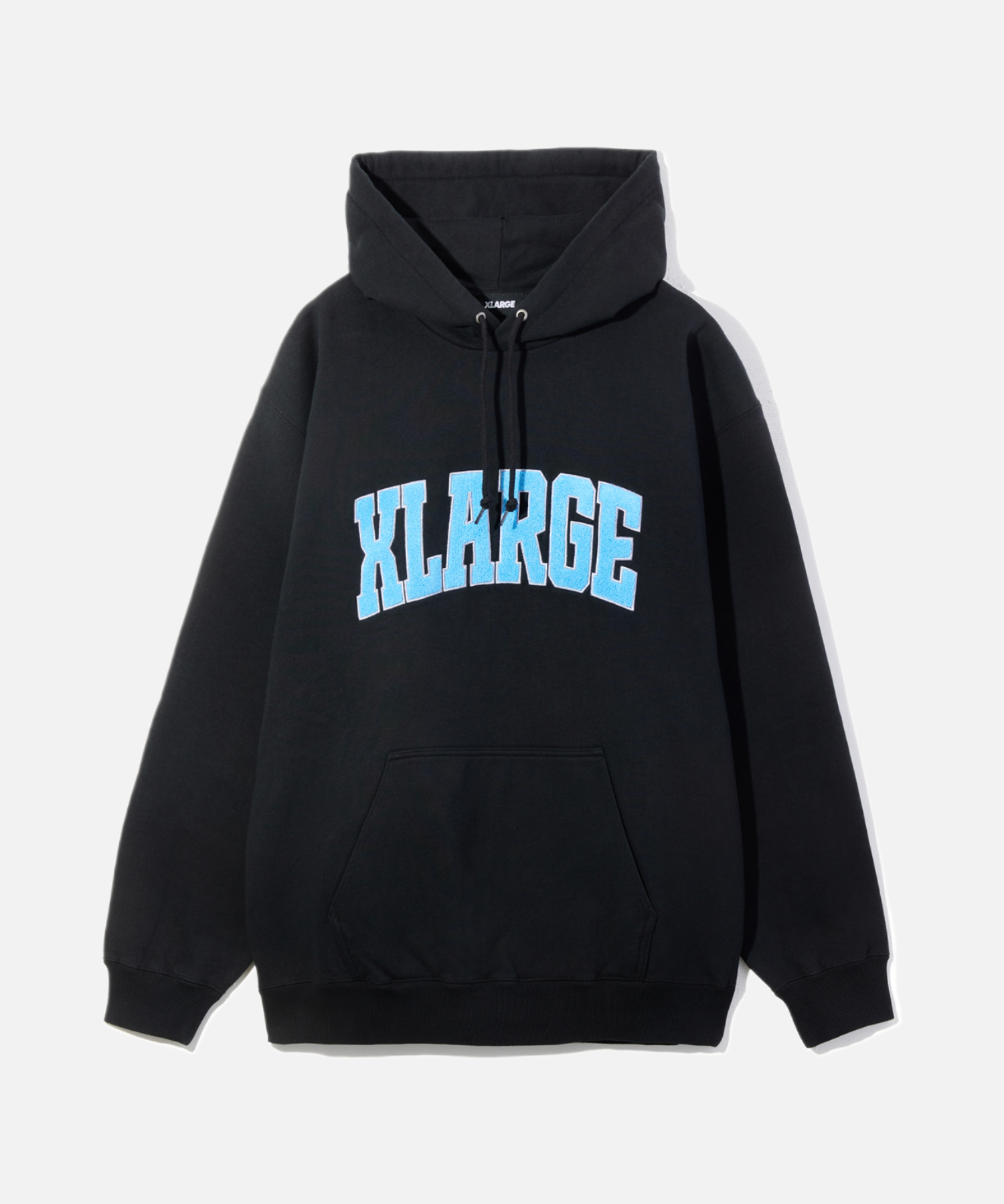 X-Large Chenille Logo felpa cappuccio nera cotone
