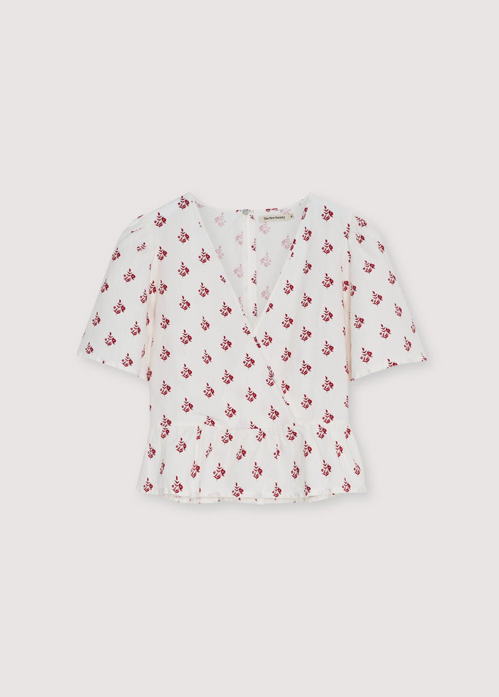 The New Society Poppy Woman Blouse blusa stampa poppy lino