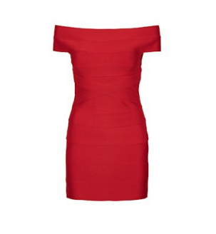 Rotate 1169202240 abito corto rosso donna