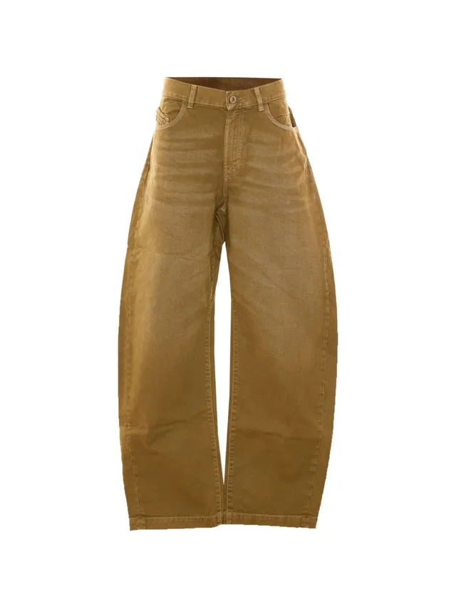 The Attico 261WCP00321 jeans donna verde gamba larga
