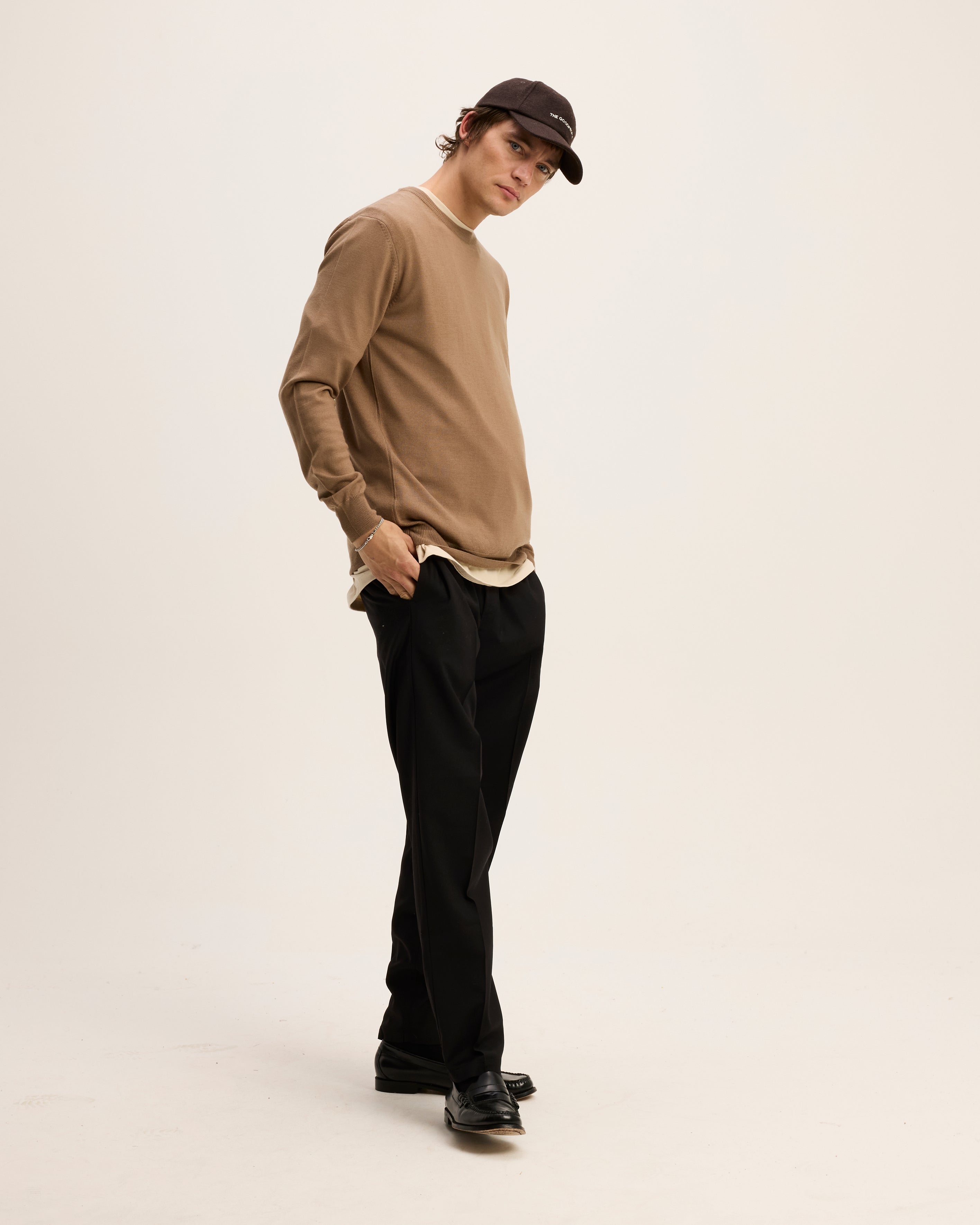 Goodpeople Essential Merino maglione cognac lana