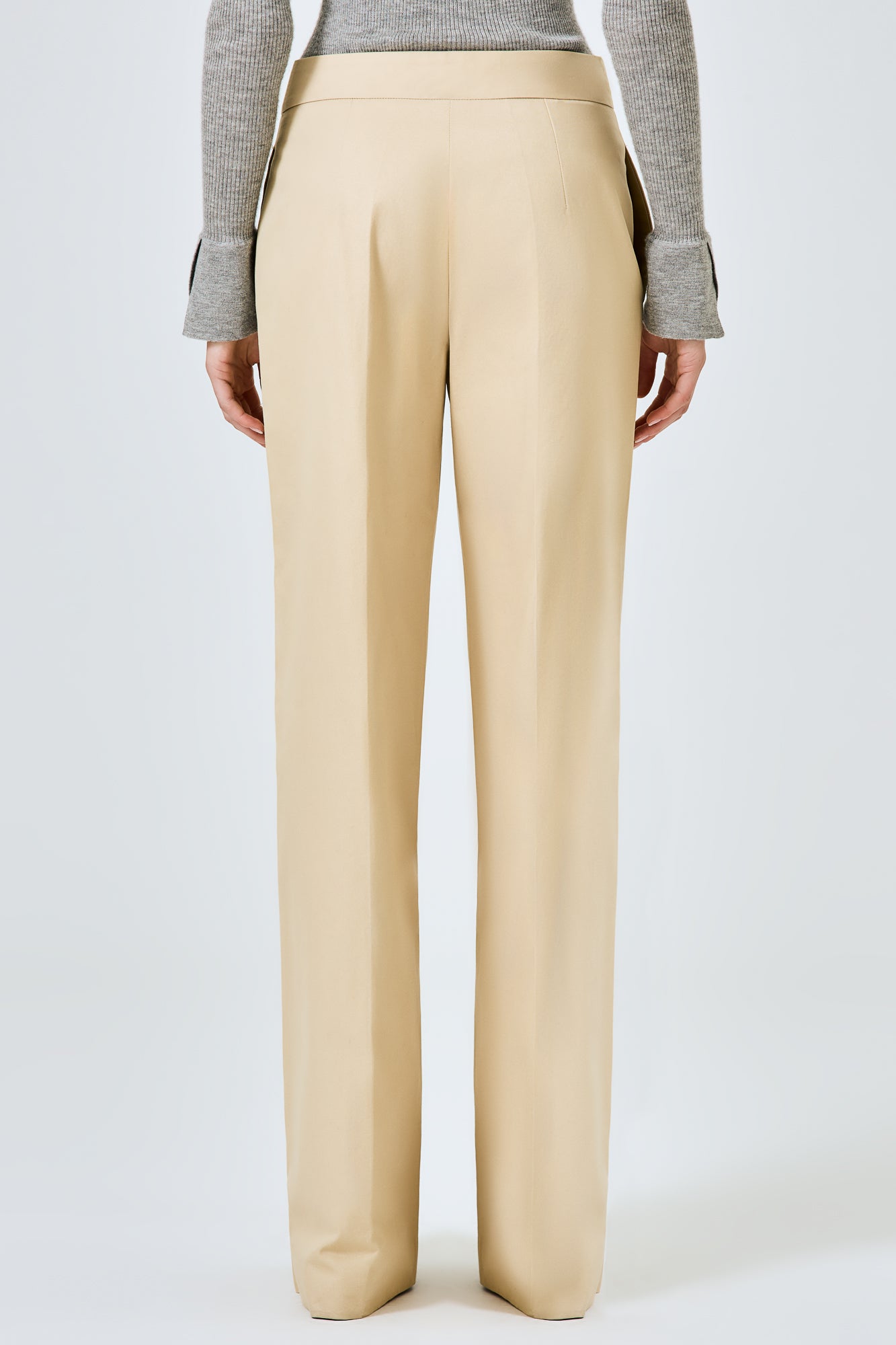 Sa Su Phi Andrea pantaloni dritti cotone donna cammello