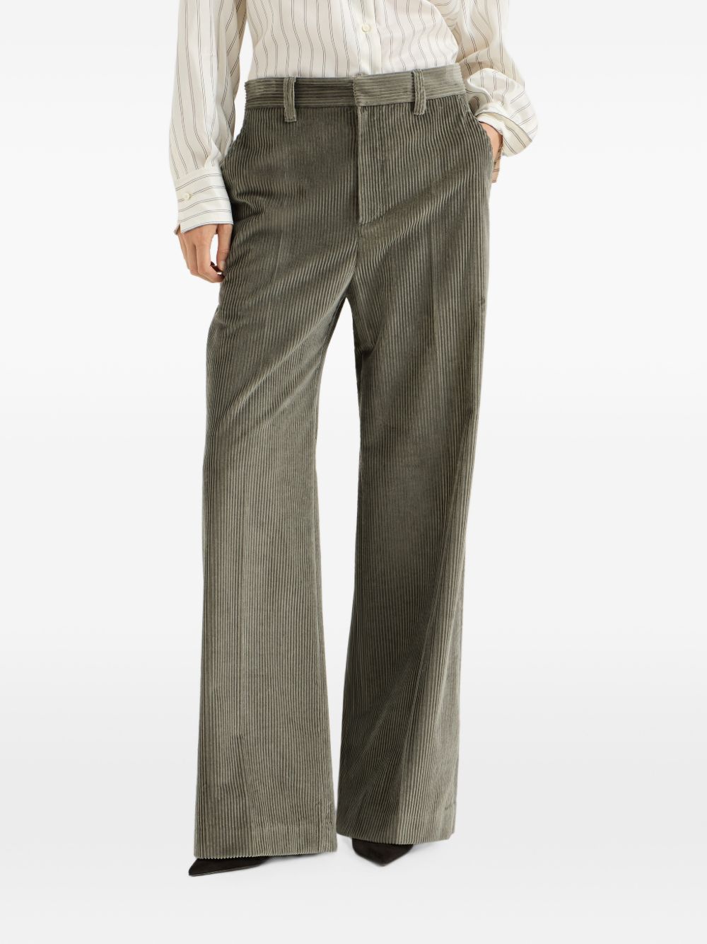 Brunello Cucinelli MA180P8724 pantaloni origano