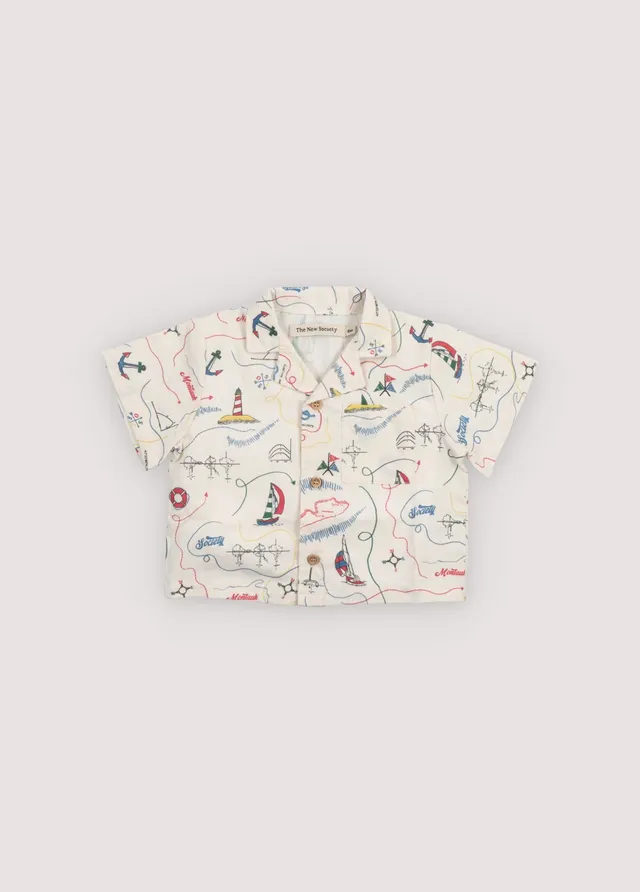 The New Society Clove Camicia Neonato 6 Mesi Cotone Mappa