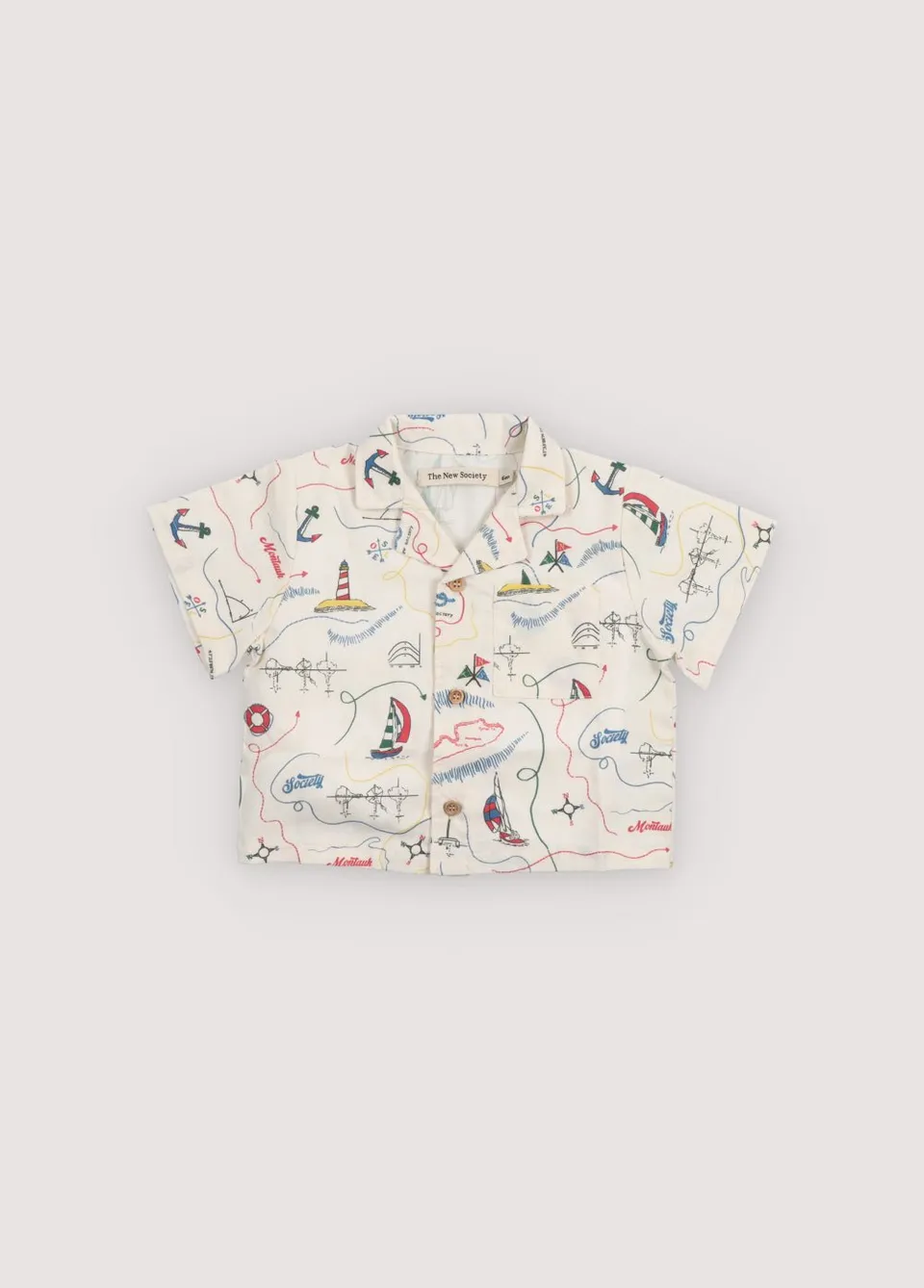 The New Society Clove Camicia Neonato 6 Mesi Cotone Mappa
