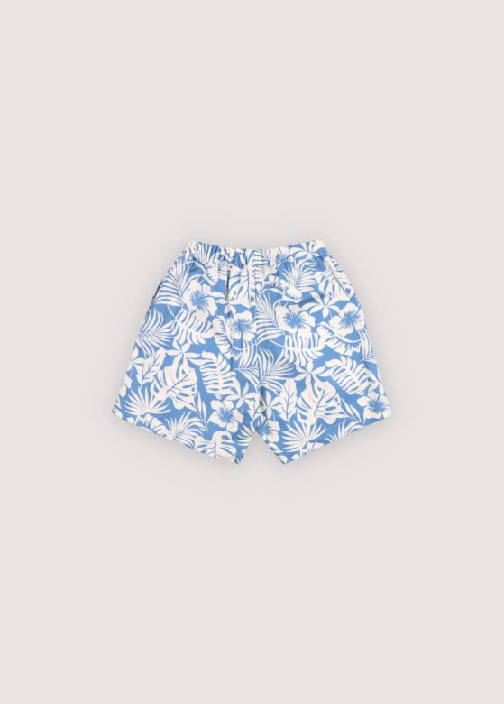 The New Society Garden Bermuda Bimbo Cotone Blu Floreale 6A