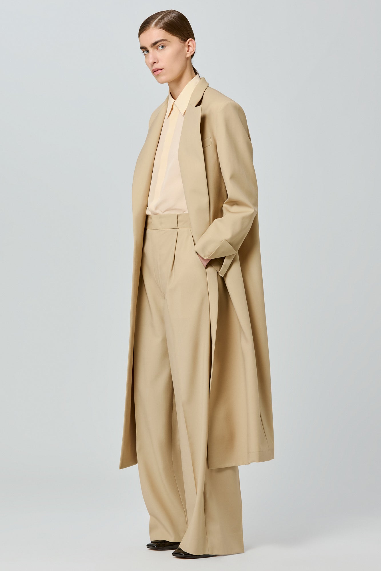 Sa Su Phi Lauren cappotto lana cammello donna