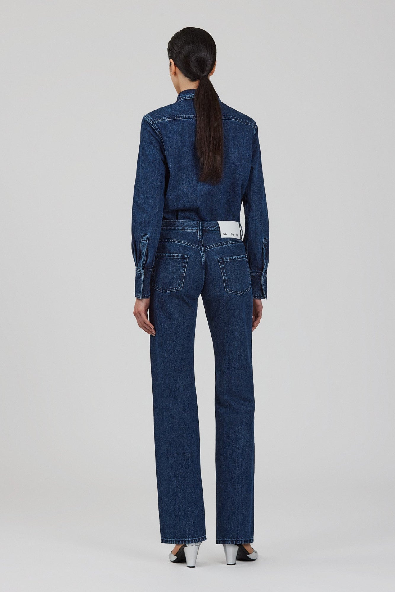 Sa Su Phi jeans bootcut grigi vita alta donna