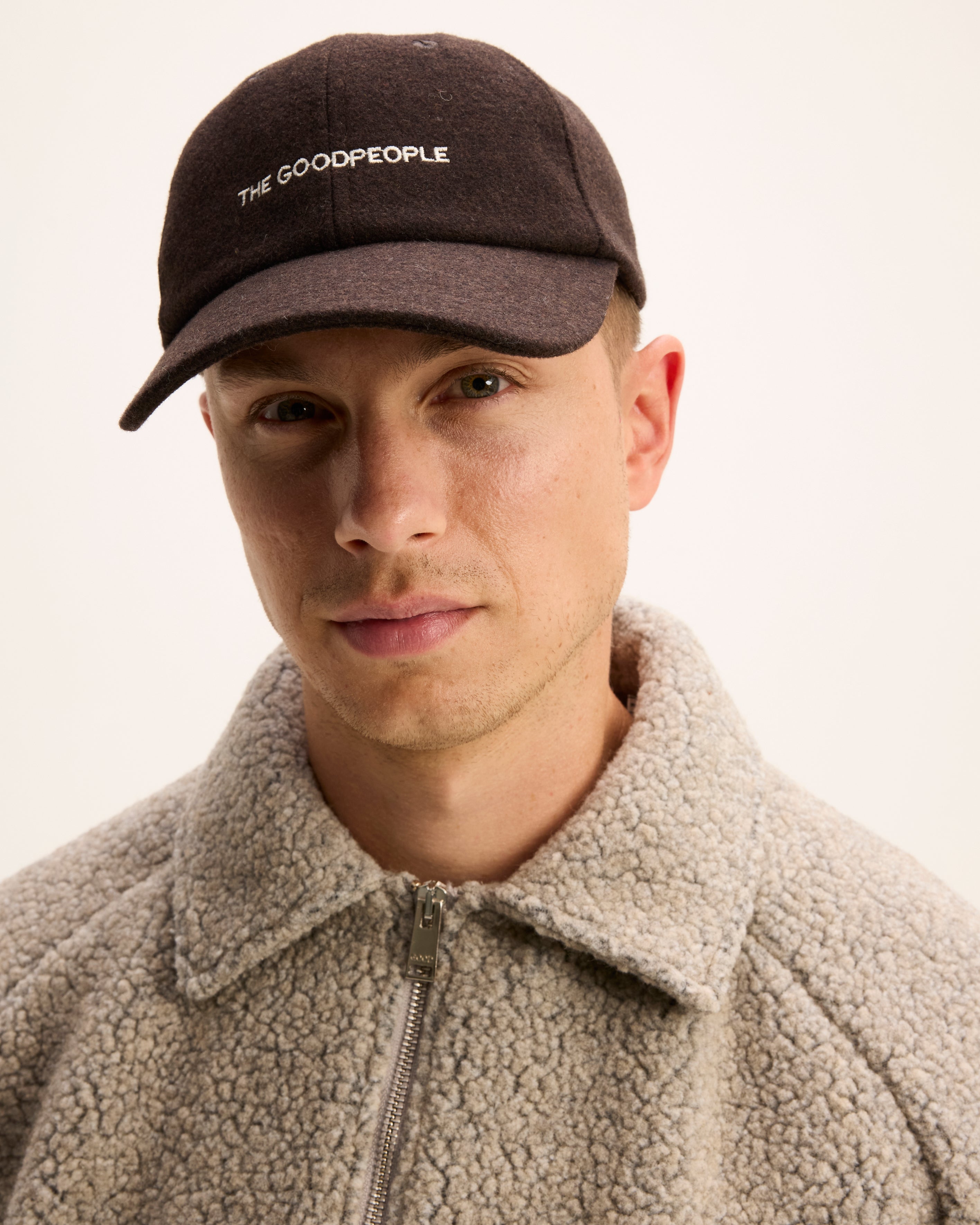GOODPEOPLE Warm berretto cotone marrone